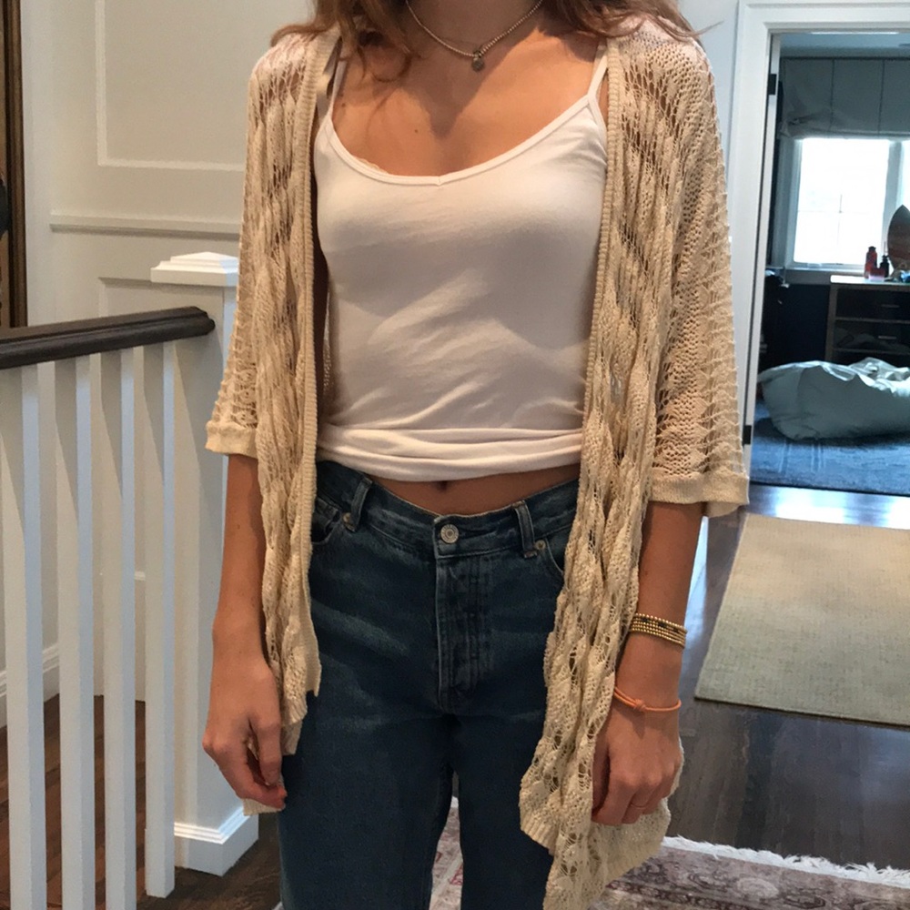 Knitted long cardigan